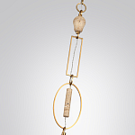 Подвесной светильник с плоским прозрачным плафоном и декоративной вставкой из текстурного камня Tectona  варинант исполнения - 7 | Loft Concept в Ижевске