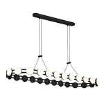 Люстра овальная с круглыми светодиодными источниками света Maxine Light варинант исполнения - 7 | Loft Concept в Ижевске