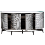 Комод фактурный серебристый с дверцами Silver Chest of Drawers варинант исполнения - 2 | Loft Concept в Ижевске