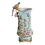 Ваза с птичкой из фарфора с бронзовыми элементами Garden of Eden варинант исполнения - 5 | Loft Concept в Ижевске