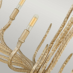 Люстра дизайнерская золотого цвета с 6-ю лампами на изогнутых рожках с текстурной поверхностью Hinkley варинант исполнения - 5 | Loft Concept в Ижевске