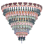 Люстра круглая с декором из разноцветных элементов в виде листьев Changing Seasons варинант исполнения - 2 | Loft Concept в Ижевске