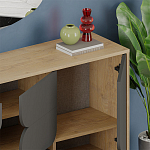 Комод цвета древесины с 3-мя дверцами и выдвижным ящиком темно-серого цвета SPARK CONSOLE OAK ANTHRACITE варинант исполнения - 4 | Loft Concept в Ижевске