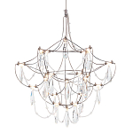 Люстра с каркасом из тонких металлических нитей и хрустальными подвесками Crystal Metal Threads Chandelier 40 варинант исполнения - 1 | Loft Concept в Ижевске