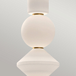 Подвесной светильник белого цвета с тремя геометрическими плафонами Alora Mood варинант исполнения - 9 | Loft Concept в Ижевске