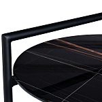 Стол журнальный круглый черный с полкой Inherence варинант исполнения - 2 | Loft Concept в Ижевске