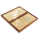 Нарды настольные из натурального камня лазурит и долерит Backgammon from Stone варинант исполнения - 7 | Loft Concept в Ижевске