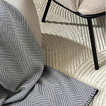 Плед из шерсти мериноса серого цвета 130×180 см Gray Waves варинант исполнения - 5 | Loft Concept в Ижевске