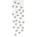 Люстра каскадня с 27-ю прозрачными шарообразными подвесами Bubbles Bocci варинант исполнения - 1 | Loft Concept в Ижевске