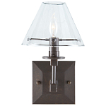 Бра с прозрачным стеклянным абажуром в форме конуса Bartolomeo Bronze варинант исполнения - 2 | Loft Concept в Ижевске