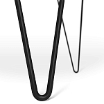 Стол журнальный с круглой столешницей из стекла на 3-х черных ножках Beige Marble варинант исполнения - 6 | Loft Concept в Ижевске