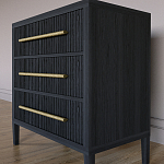 Комод Primo с 3 выдвижными ящиками Черный дуб варинант исполнения - 2 | Loft Concept в Ижевске