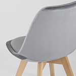 Стул с мягким велюровым сиденьем Arvika Grey варинант исполнения - 6 | Loft Concept в Ижевске