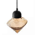 Подвесной светильник с янтарным рельефным плафоном Lamp with Frozen Glass Effect варинант исполнения - 3 | Loft Concept в Ижевске