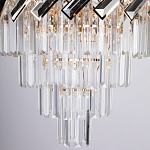 Люстра многоярусная с переплетенными металлическими элементами черного и золотого цвета и прозрачными хрустальными подвесками Empire Chandelier Crystal варинант исполнения - 8 | Loft Concept в Ижевске