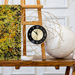 Часы настенные из металла с чёрным циферблатом Current Time варинант исполнения - 4 | Loft Concept в Ижевске