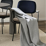 Плед из шерсти мериноса серого цвета 130×180 см Gray Waves варинант исполнения - 4 | Loft Concept в Ижевске