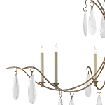 Люстра с прозрачными каплевидными подвесками Elegant Thin Chandelier варинант исполнения - 1 | Loft Concept в Ижевске