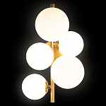 Бра с золотым основанием и 5-ю белыми шарообразными плафонами Bubble варинант исполнения - 1 | Loft Concept в Ижевске