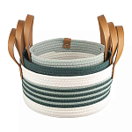 Корзина для хранения с ручками Interlacement Green  варинант исполнения - 3 | Loft Concept в Ижевске