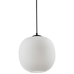 Подвесной светильник со стеклянным рельефным плафоном белый Perforated Glass 25 варинант исполнения - 1 | Loft Concept в Ижевске