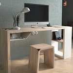 Письменный стол прямоугольный с полочкой под столешницей EcoComb варинант исполнения - 2 | Loft Concept в Ижевске