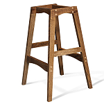 Барный стул со спинкой на 4-х деревянных ножках Коричневый Велюр Vendramin Chair  варинант исполнения - 6 | Loft Concept в Ижевске