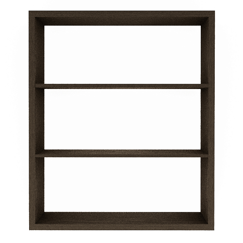 Полка-модуль для книг Primo длина 110 Темный дуб Древесина Черный в Ижевске | Loft Concept 