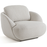 Полукруглое кресло из обивки меланж Halle Melange Armchair варинант исполнения - 1 | Loft Concept в Ижевске