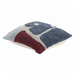 Чехол на подушку с рисунком серо-синего цвета Elan Textured варинант исполнения - 1 | Loft Concept в Ижевске