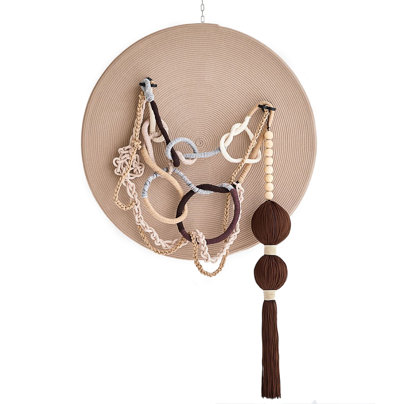 Круглое Дизайнерское Панно Дюна Round Panel Dune Светло-бежевый Коричневый в Ижевске | Loft Concept 