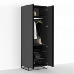 Двухдверный шкаф цвета графит Strict Lines варинант исполнения - 3 | Loft Concept в Ижевске