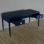 Письменный стол Elsa Dreams Blue Шпон дерево с двумя ящиками варинант исполнения - 3 | Loft Concept в Ижевске