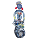 Кукла из одежды и павлопосадских платков Rusalka Blue Jeans варинант исполнения - 1 | Loft Concept в Ижевске