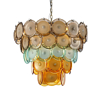 Люстра конусовидная с каскадом из разноцветных круглых подвесов Key Lustar варинант исполнения - 2 | Loft Concept в Ижевске