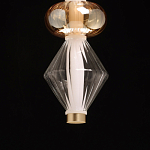 Подвесной светильник с вертикальной композицией из прозрачных и янтарных стеклянных шаров и ромбов Gabriel Scott Luna варинант исполнения - 18 | Loft Concept в Ижевске