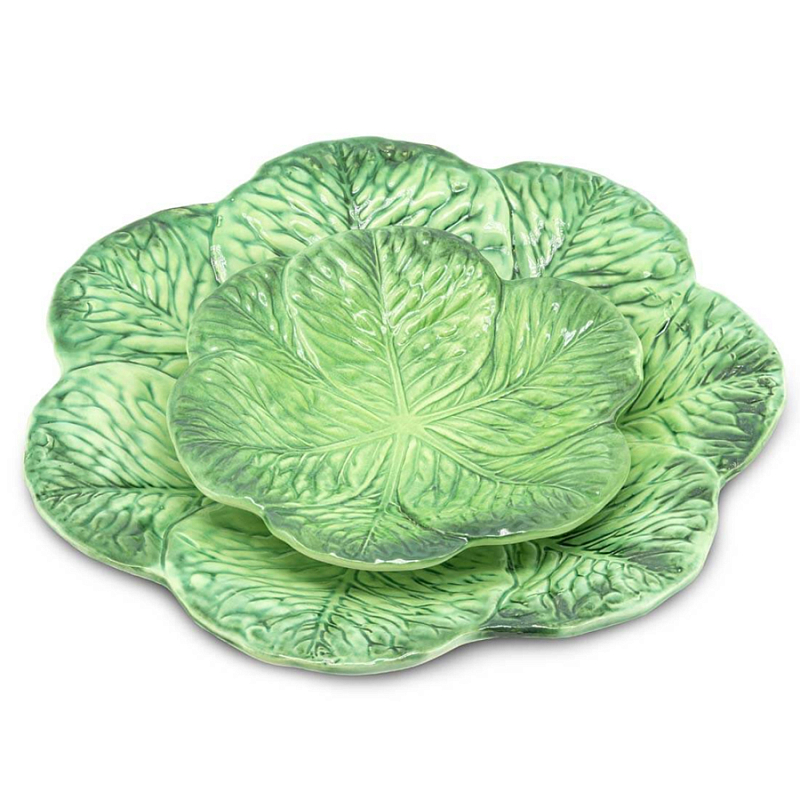 Тарелка Abhika PLATE LEAF CABBAGE Green Зеленый в Ижевске | Loft Concept 