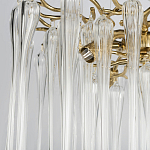 Люстра подвесная круглая в виде ветвей деревьев бронзового цвета с прозрачными подвесками-каплями Droplet Chandelier варинант исполнения - 5 | Loft Concept в Ижевске