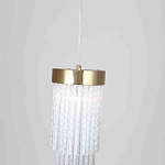 Подвесной светильник с прозрачными стеклянными подвесками и металлическим основанием Nembus варинант исполнения - 2 | Loft Concept в Ижевске