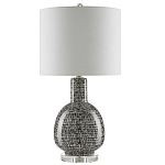 Настольная лампа с корпусом в форме амфоры и тканевым абажуром Warmth of Light варинант исполнения - 3 | Loft Concept в Ижевске