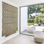 Панно на стену плетеное Макраме бежевый цвет  варинант исполнения - 6 | Loft Concept в Ижевске