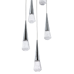 Люстра капли Acrylic Droplet Five Chrome Chandelier варинант исполнения - 2 | Loft Concept в Ижевске