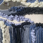 Современное ткачество гобелен в синих оттенках Blue Undine II варинант исполнения - 3 | Loft Concept в Ижевске