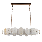 Подвесной светильник с фигурными элементами из белого алебастра Cryptocrystalline Stone варинант исполнения - 3 | Loft Concept в Ижевске