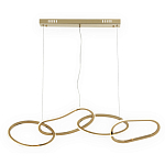 Люстра подвесная с 4-мя асимметричными кольцами золотого цвета Ring Horizontal варинант исполнения - 1 | Loft Concept в Ижевске