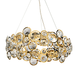 Люстра подвесная из золотых колец 57 см Golden Circles варинант исполнения - 1 | Loft Concept в Ижевске