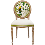 Стул бежевый из натурального бука с изображением птиц и цветов Blooming Birds варинант исполнения - 1 | Loft Concept в Ижевске