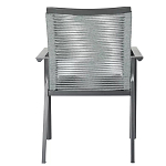 Стул темно-серый с высокой плетеной спинкой и сиденьем Braided Strength варинант исполнения - 4 | Loft Concept в Ижевске