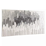 Панно декоративное с ручной росписью Gray Strokes варинант исполнения - 3 | Loft Concept в Ижевске