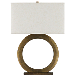Настольная лампа с корпусом в форме кольца и прямоугольным абажуром French Ring варинант исполнения - 5 | Loft Concept в Ижевске